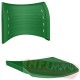 Conjunto de assento e encosto ISO verde bandeira