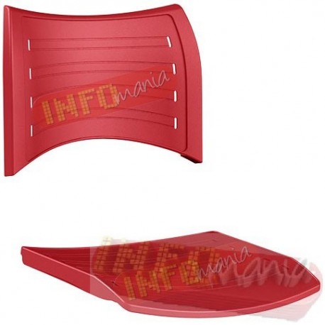 Conjunto assento e encosto ISO em polipropileno vermelho
