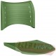 Conjunto assento encosto ISO polipropileno verde max