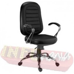 Poltronas Chrome Presidente cromada costuras decorativas