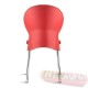 Cadeira Luna Frisokar cromada polipropileno vermelho