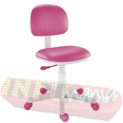 Cadeira pink Kids giratória base branca